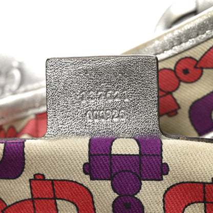 Gucci Metallic Guccissima Medium Pelham Shoulder Bag Silver 7 of 10