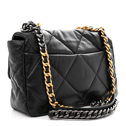 Chanel Lambskin Quilted Large Chanel 19 Flap Black 3 of 11