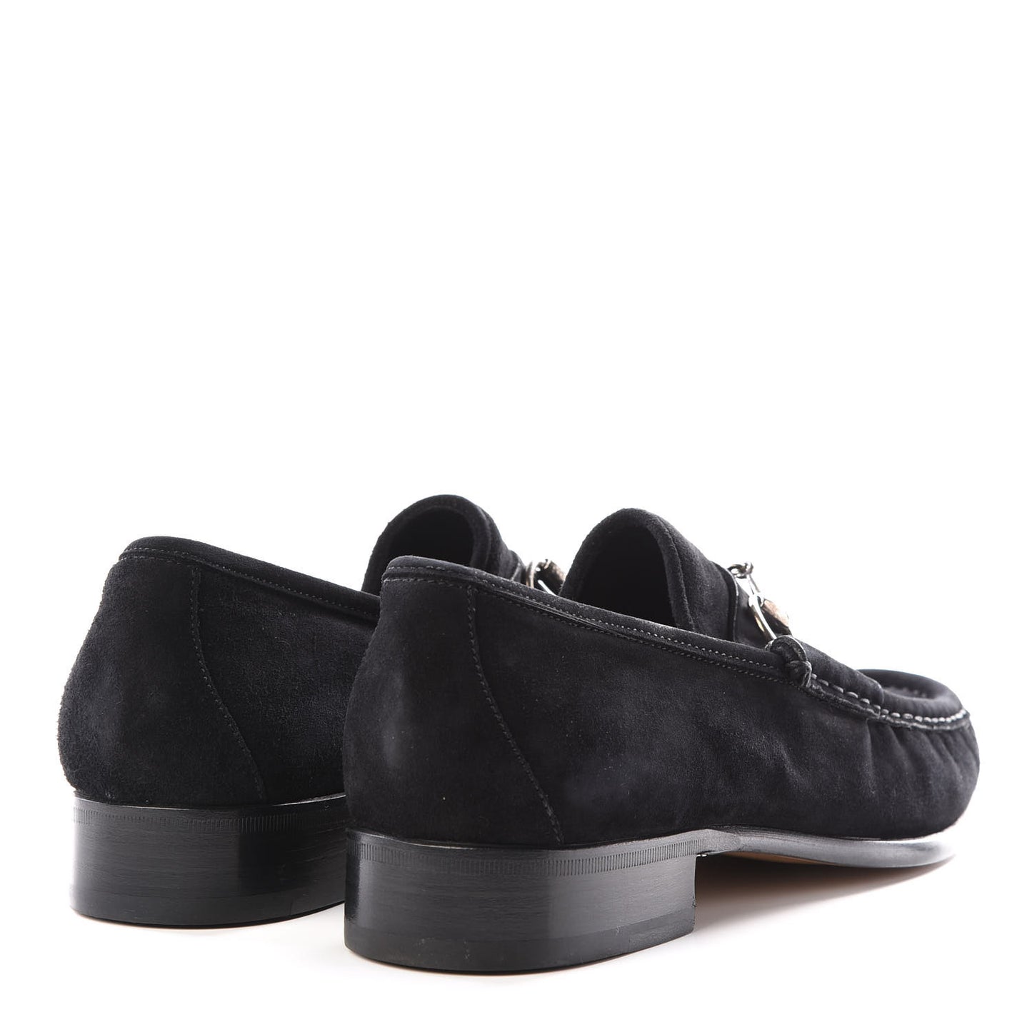 Suede Mens 1953 Horsebit Loafers 10 Black