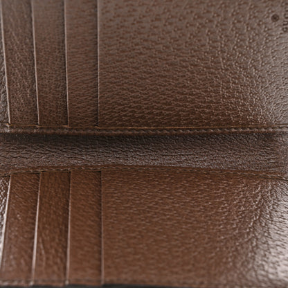 Gucci GG Supreme Monogram Textured Dollar Calfskin Web Ophidia Overlay Zip Around Card Case Wallet Beige Ebony New Acero 5 of 8