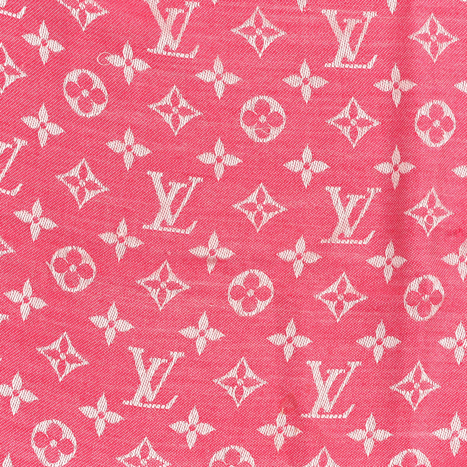 Louis Vuitton Wool Silk Monogram Denim Shawl Pivoine 8 of 10