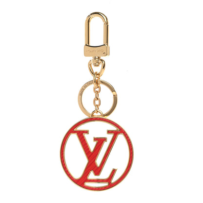 Louis Vuitton LV Circle Bag Charm Key Holder Pink Red 1 of 6