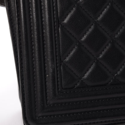 Chanel Lambskin Quilted Medium Boy Flap Black 8 of 8