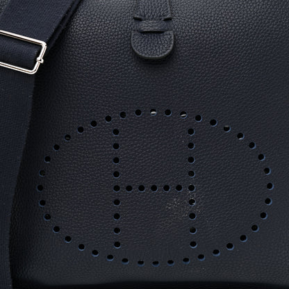 Hermes Taurillon Clemence Evelyne III GM Bleu Nuit 9 of 12