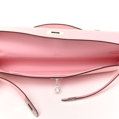 Hermes Swift Kelly Cut Clutch Pochette Rose Sakura 4 of 10