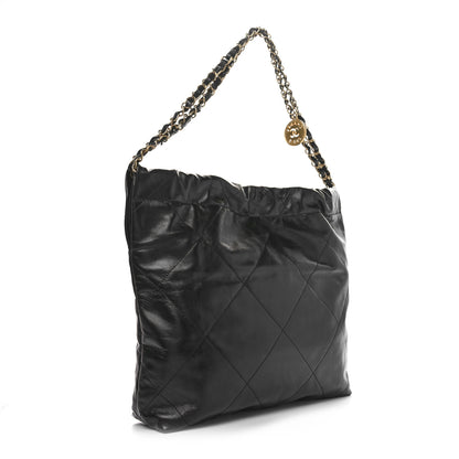 Chanel Shiny Calfskin Quilted Small Chanel 22 Black 4 of 11
