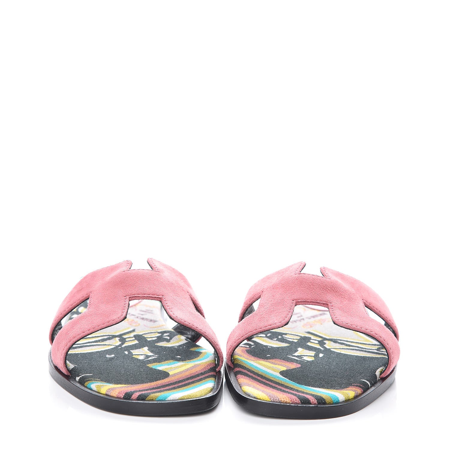 Hermes Suede Goatskin Oran Sandals 36 Rose De Venice 2 of 8