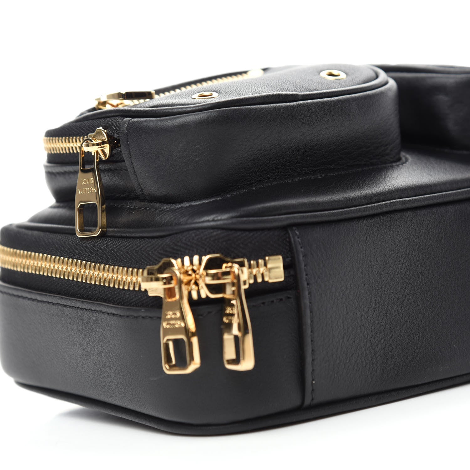 Louis Vuitton Calfskin Monogram Embossed Utility Crossbody Black 6 of 9