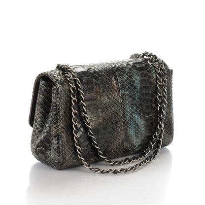 Chanel Python Medium Soho Tassel Flap Dark Blue Brown 3 of 8