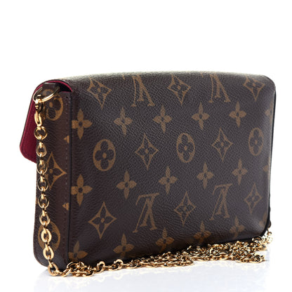 Louis Vuitton Monogram Pochette Felicie Chain Wallet Fuchsia 3 of 13