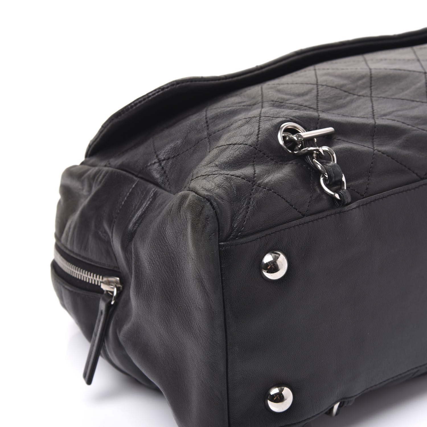 Chanel Lambskin Stitched Shoulder Bag Black 5 of 11