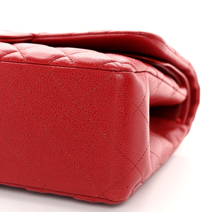 Chanel Caviar Quilted Jumbo Double Flap Red 10 of 12