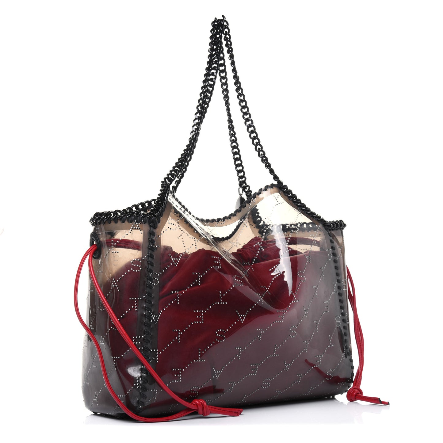 PVC Monogram Falabella Reversible Tote Red