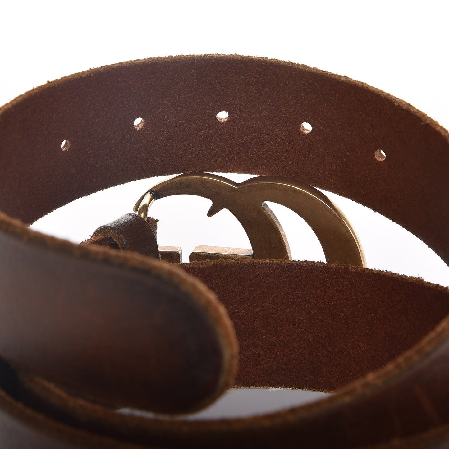 Faded Calfskin Double G 40mm Belt 85 34 Cuir
