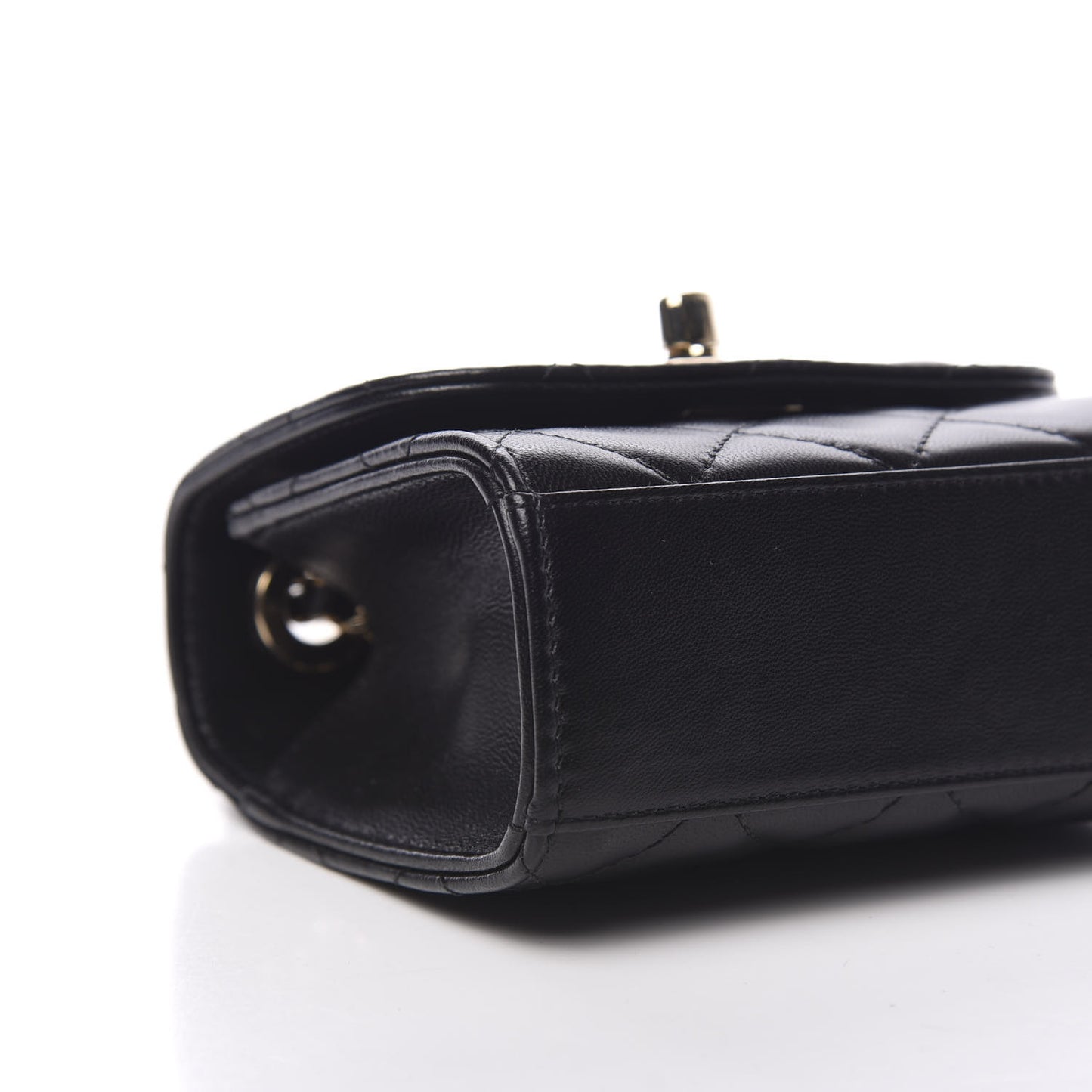 Lambskin Quilted Mini Trendy CC Chain Wallet Black