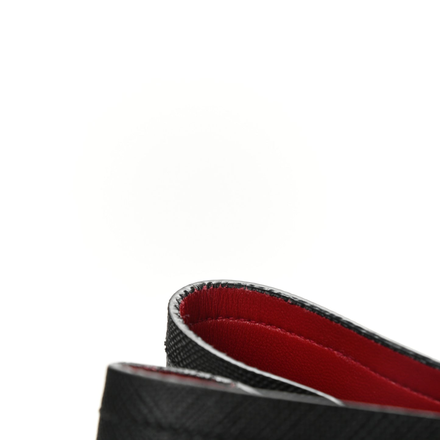Saffiano Cuir Medium Double Bag Black Fuoco
