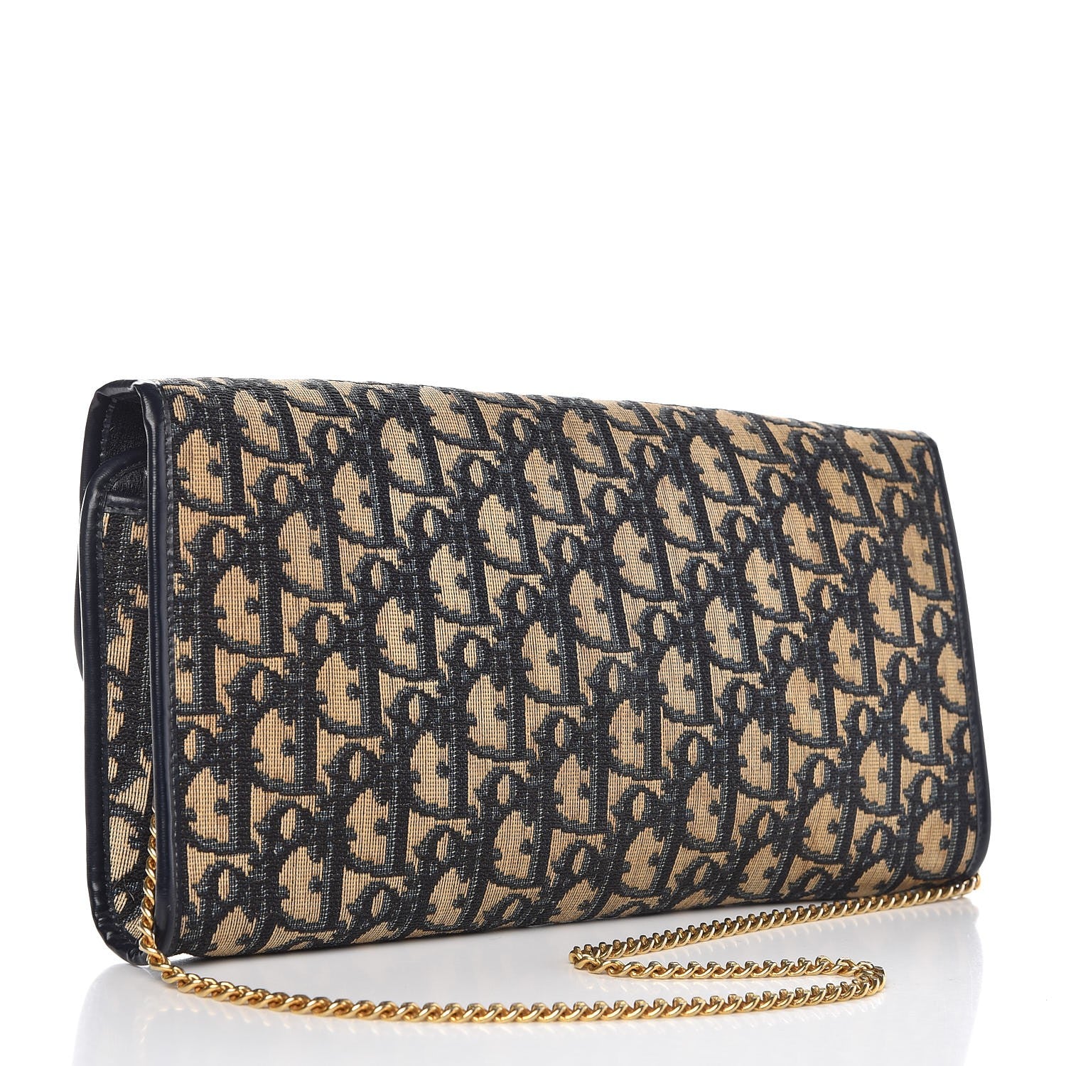 Christian Dior Monogram Convertible Clutch Navy Blue 3 of 10