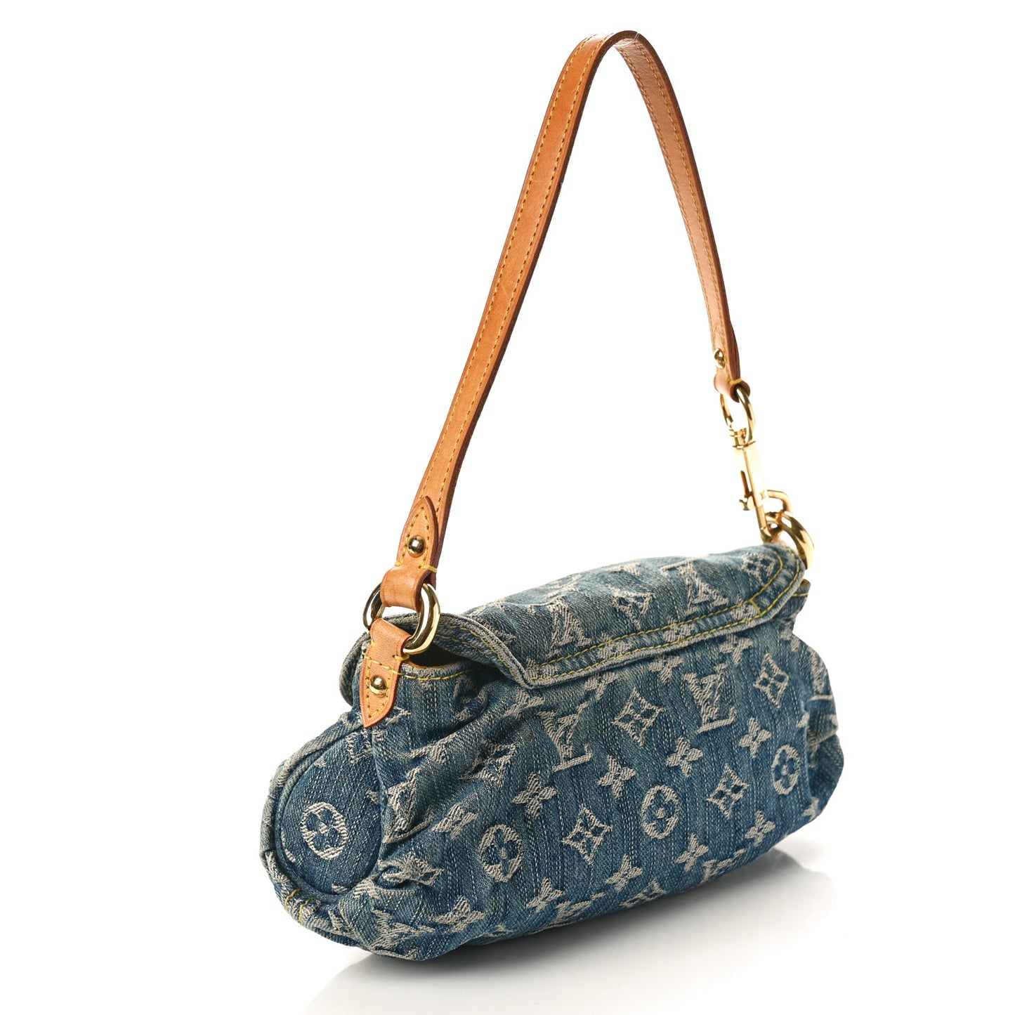 Monogram Denim Mini Pleaty Blue