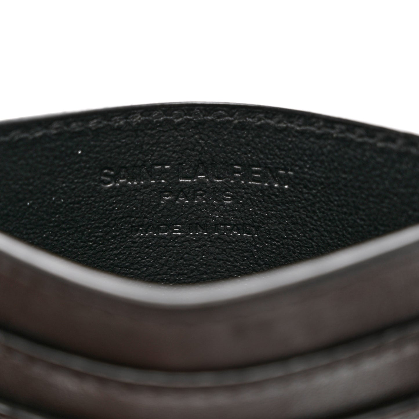 Monogram Embossed Card Case Black