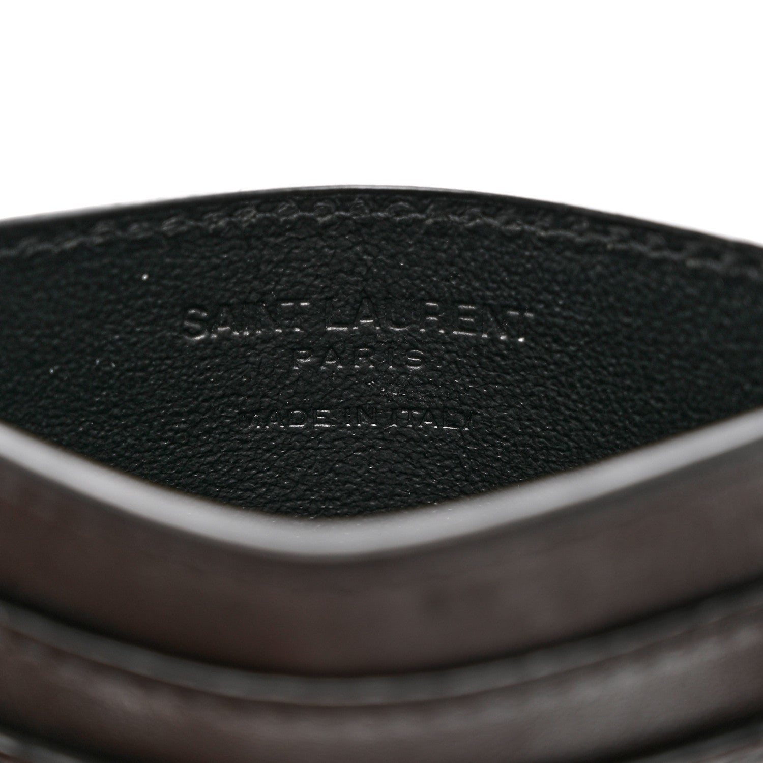 Saint Laurent Monogram Embossed Card Case Black 6 of 9