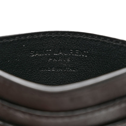 Saint Laurent Monogram Embossed Card Case Black 6 of 9