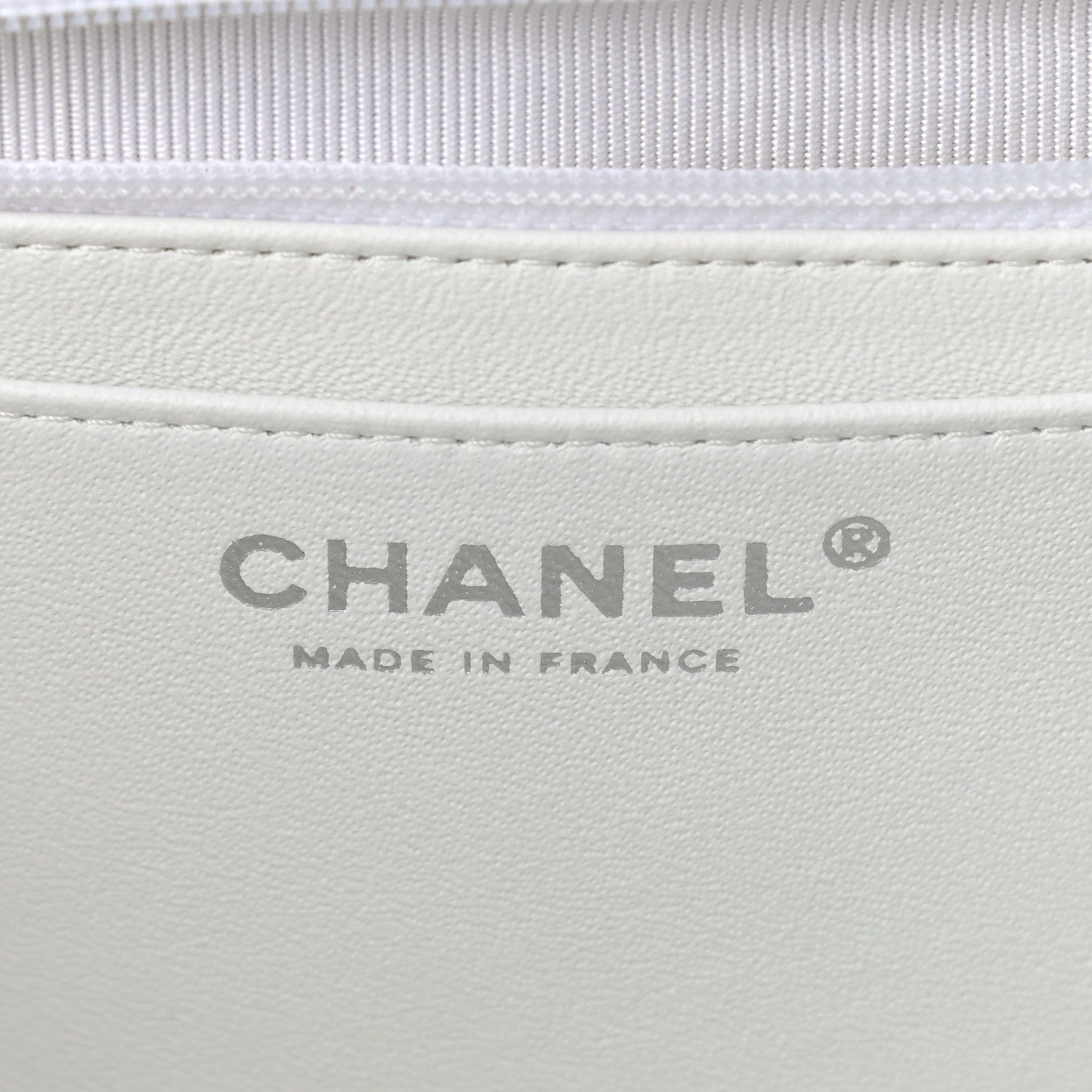 Chanel Caviar Quilted Jumbo Single Flap White 6 of 9