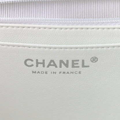 Chanel Caviar Quilted Jumbo Single Flap White 6 of 9
