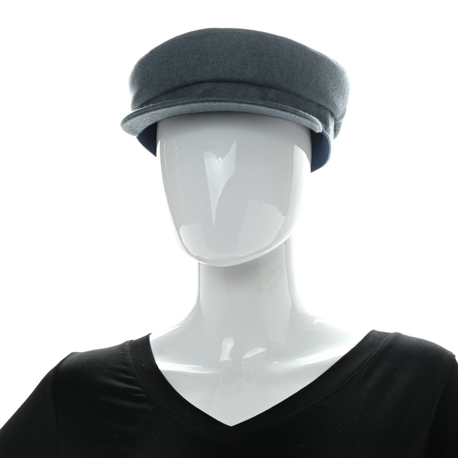 Hermes Cashmere Womens Deauville Cap 59 Bleu Lichen 2 of 9