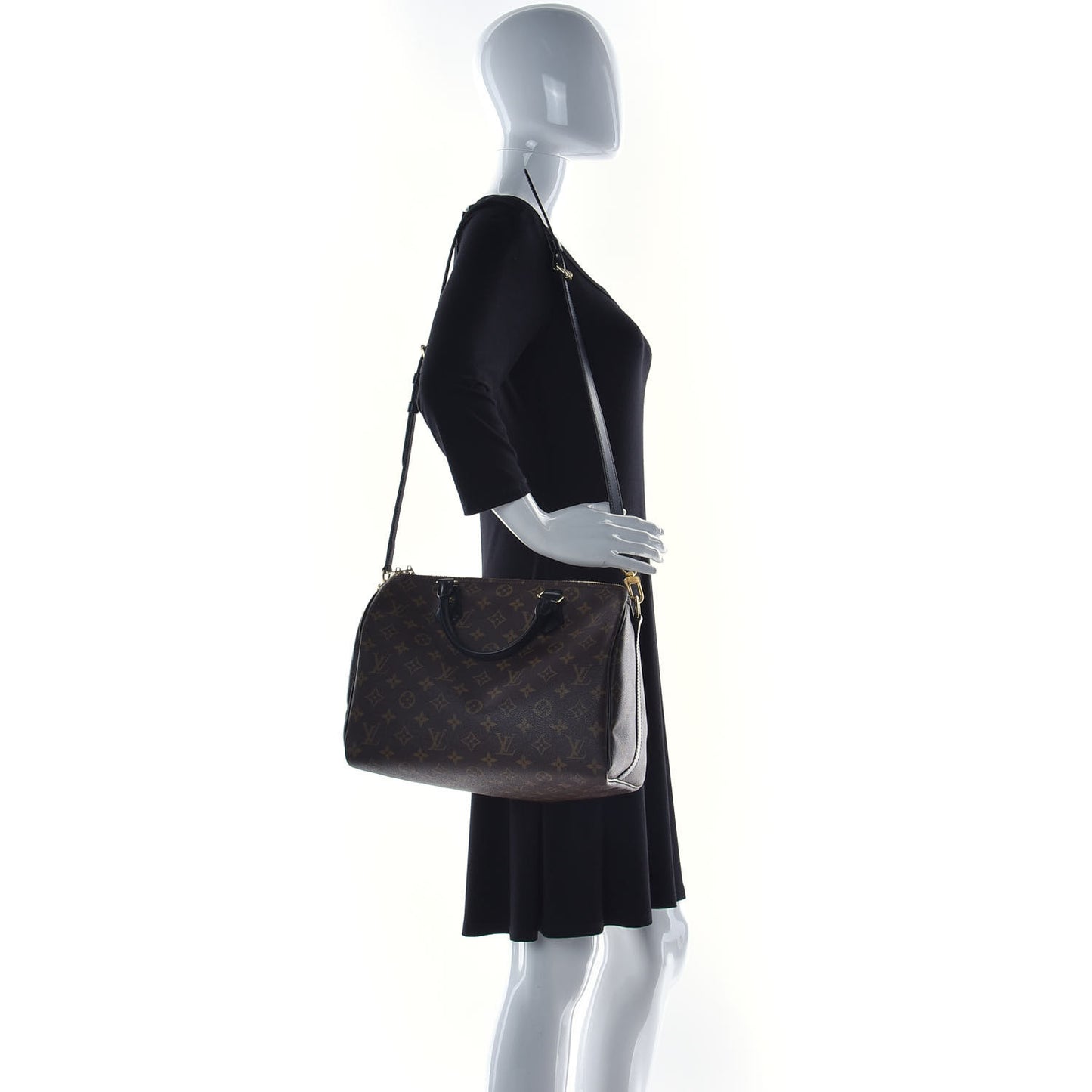Monogram My World Tour Speedy Bandouliere 30 Black