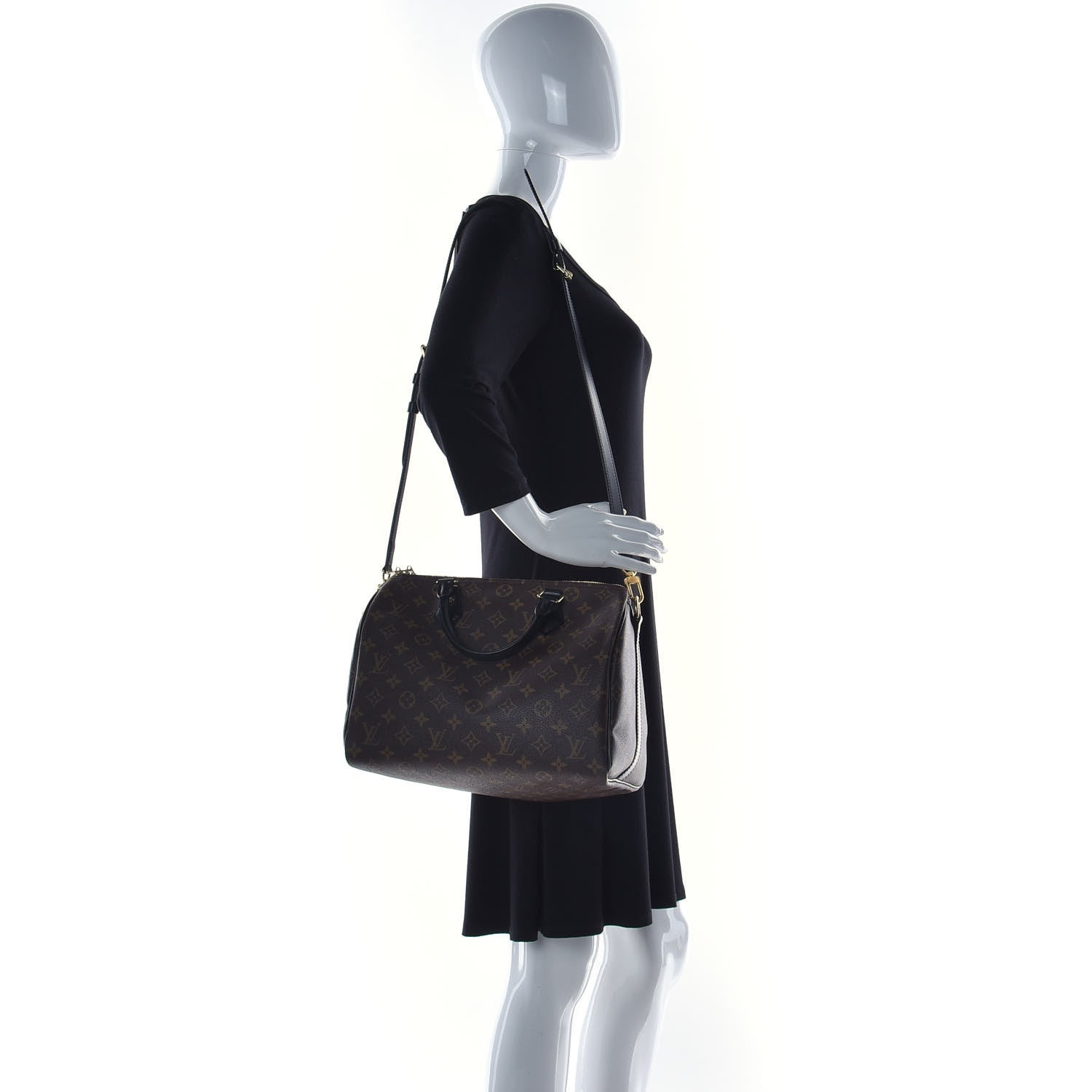 Louis Vuitton Monogram My World Tour Speedy Bandouliere 30 Black 2 of 12