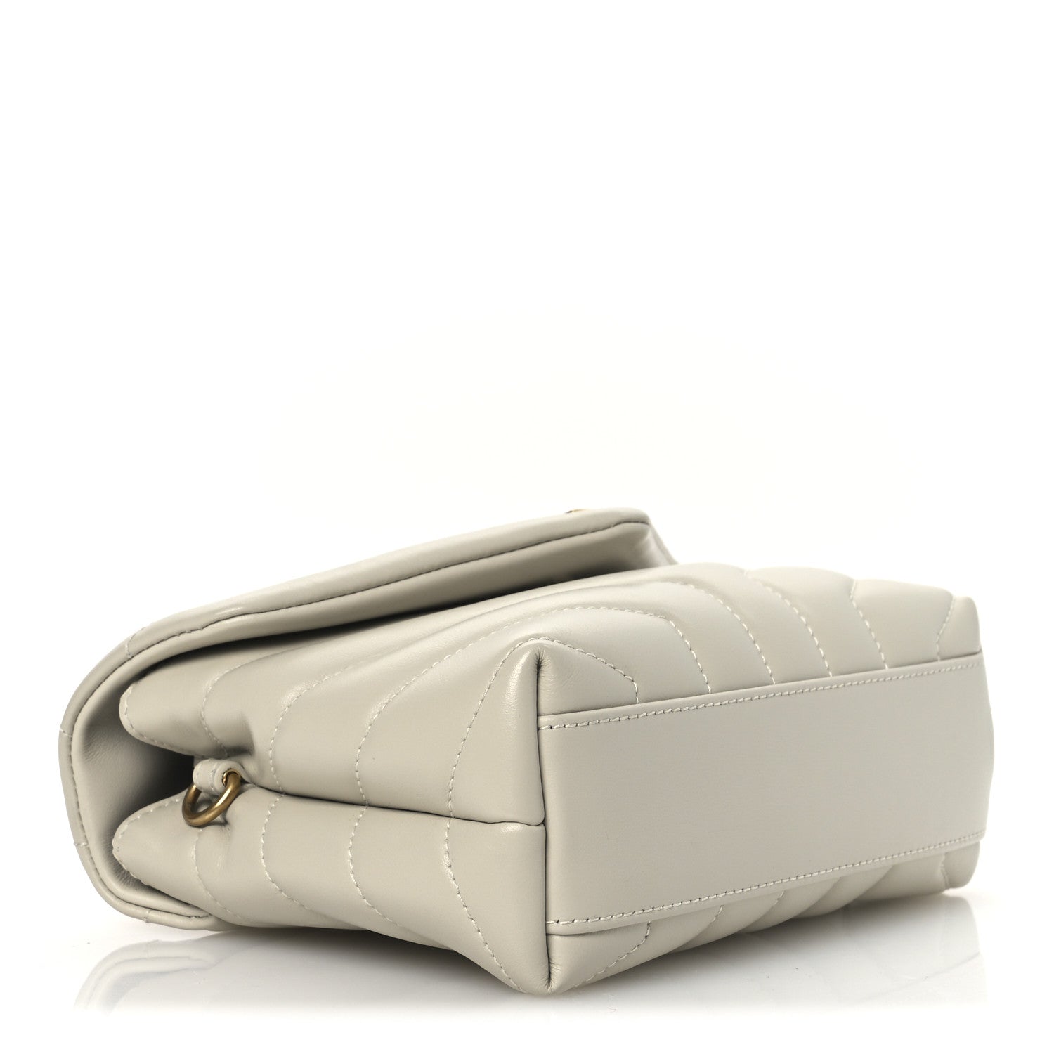 Saint Laurent Calfskin Y Quilted Monogram Toy Loulou Crossbody Bag Blanc Vintage 4 of 10