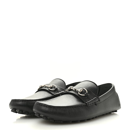 Gucci Soft Clove Calfskin Mens Horsebit Driver Loafers 9 Black 4 of 10