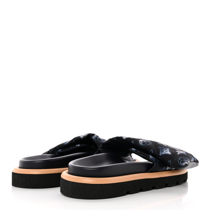 Louis Vuitton Nylon Monogram Womens Pool Pillow Comfort Mules 40 Navy Blue 4 of 10
