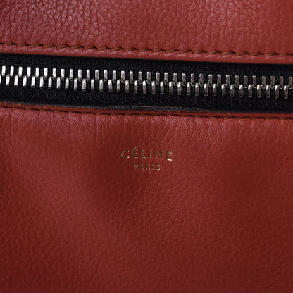 Celine Grained Calfskin Large Edge Shoulder Bag Orange 6 of 15