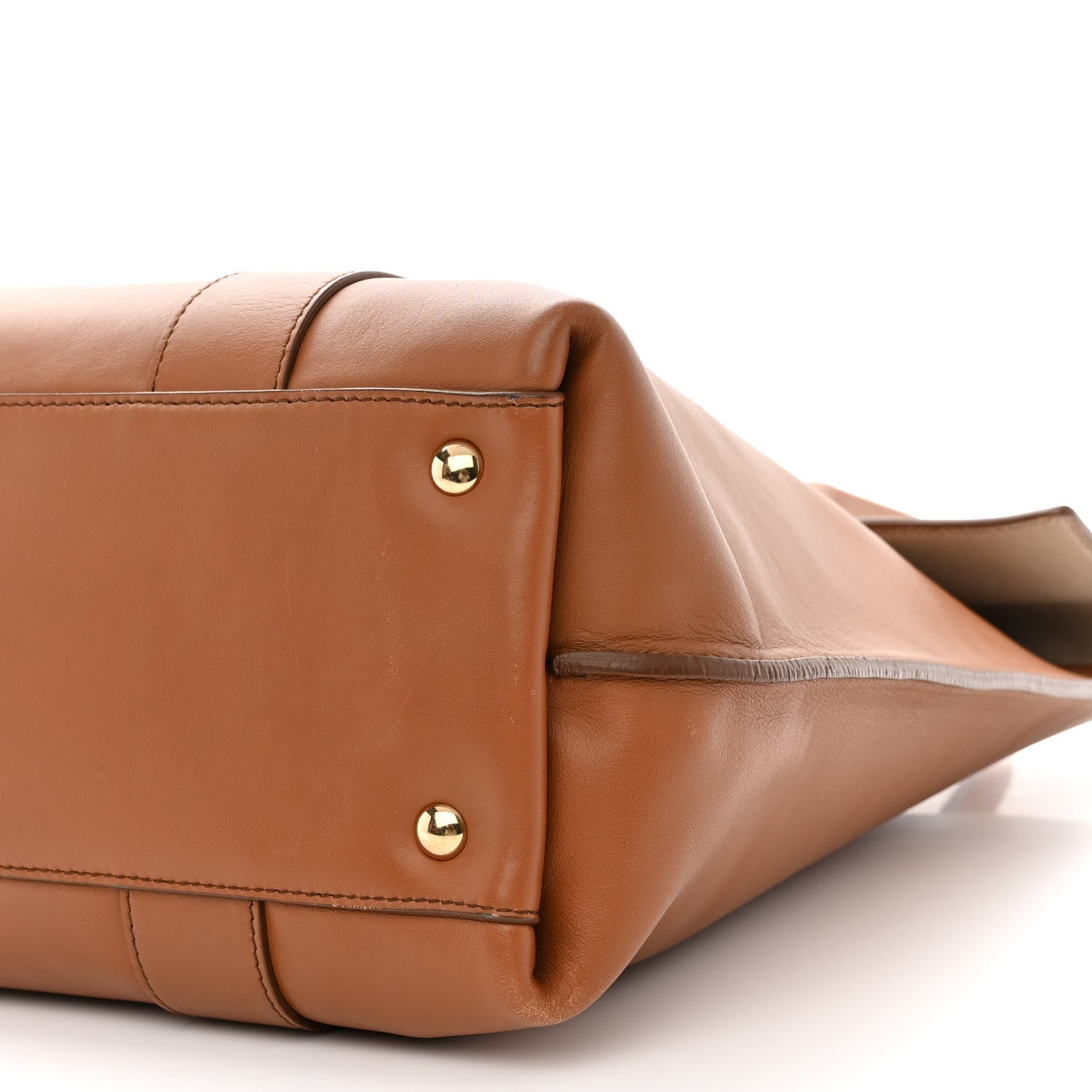 Salvatore Ferragamo Calfskin Large Sookie Satchel Brown 10 of 12