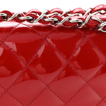 Chanel Patent Calfskin Quilted Medium Double Flap Red 16 of 20