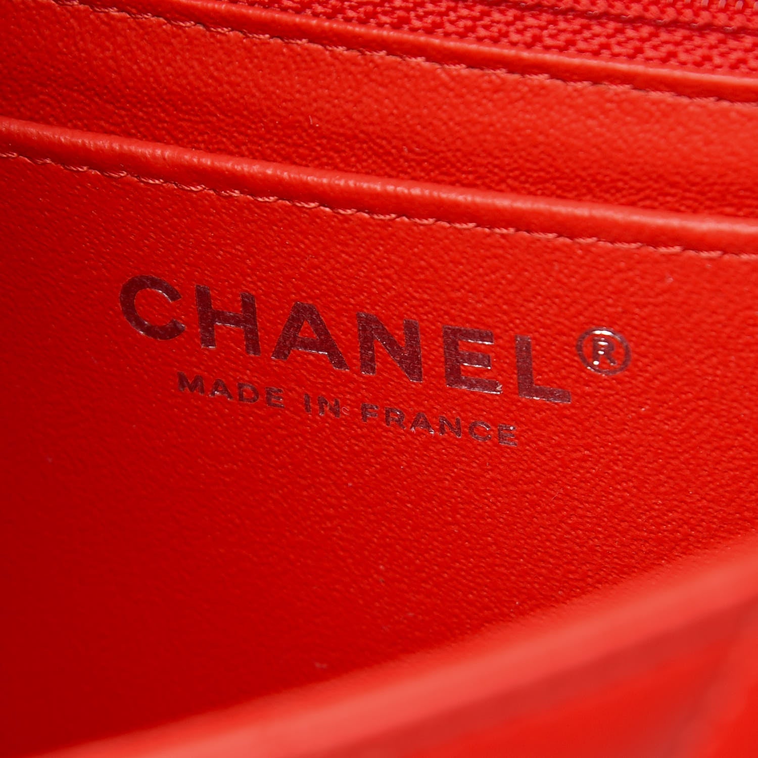 Chanel Lambskin Quilted Mini Rectangular Flap Red 6 of 8