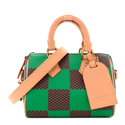 Louis Vuitton Damier Pop Speedy Bandouliere 18 Green 1 of 9