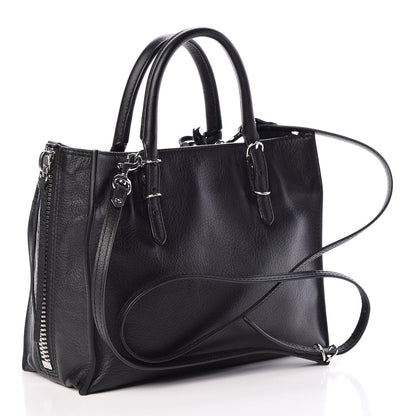 Balenciaga Grained Calfskin Papier Mini A4 Zip Around Tote Black 3 of 10