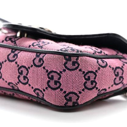 Gucci Monogram Multicolor Matelasse Diagonal Super Mini GG Marmont Shoulder Bag Pink Blue 10 of 11
