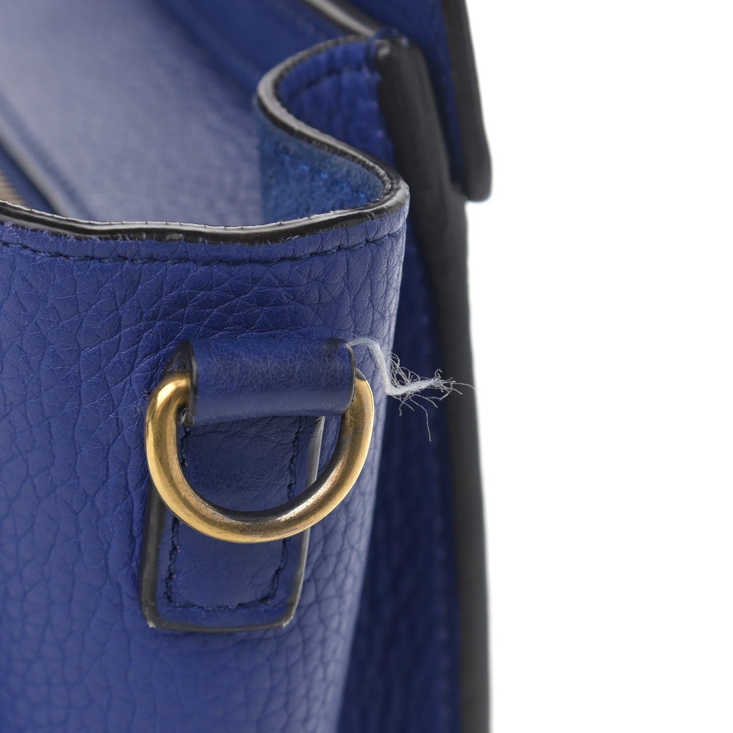 Drummed Calfskin Nano Luggage Indigo