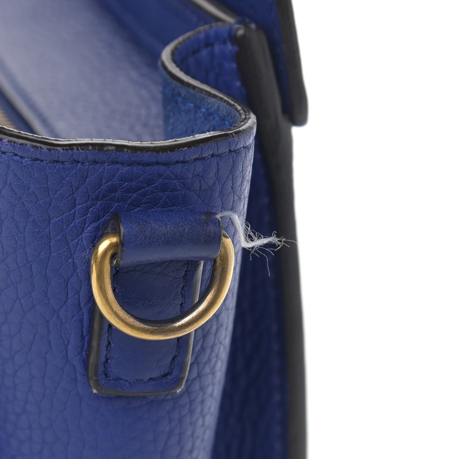 Celine Drummed Calfskin Nano Luggage Indigo 11 of 11