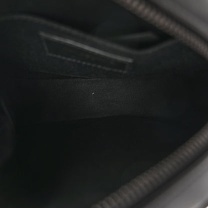 Saint Laurent Calfskin Matelasse Chevron Round Vinyle Camera Bag Black 5 of 9