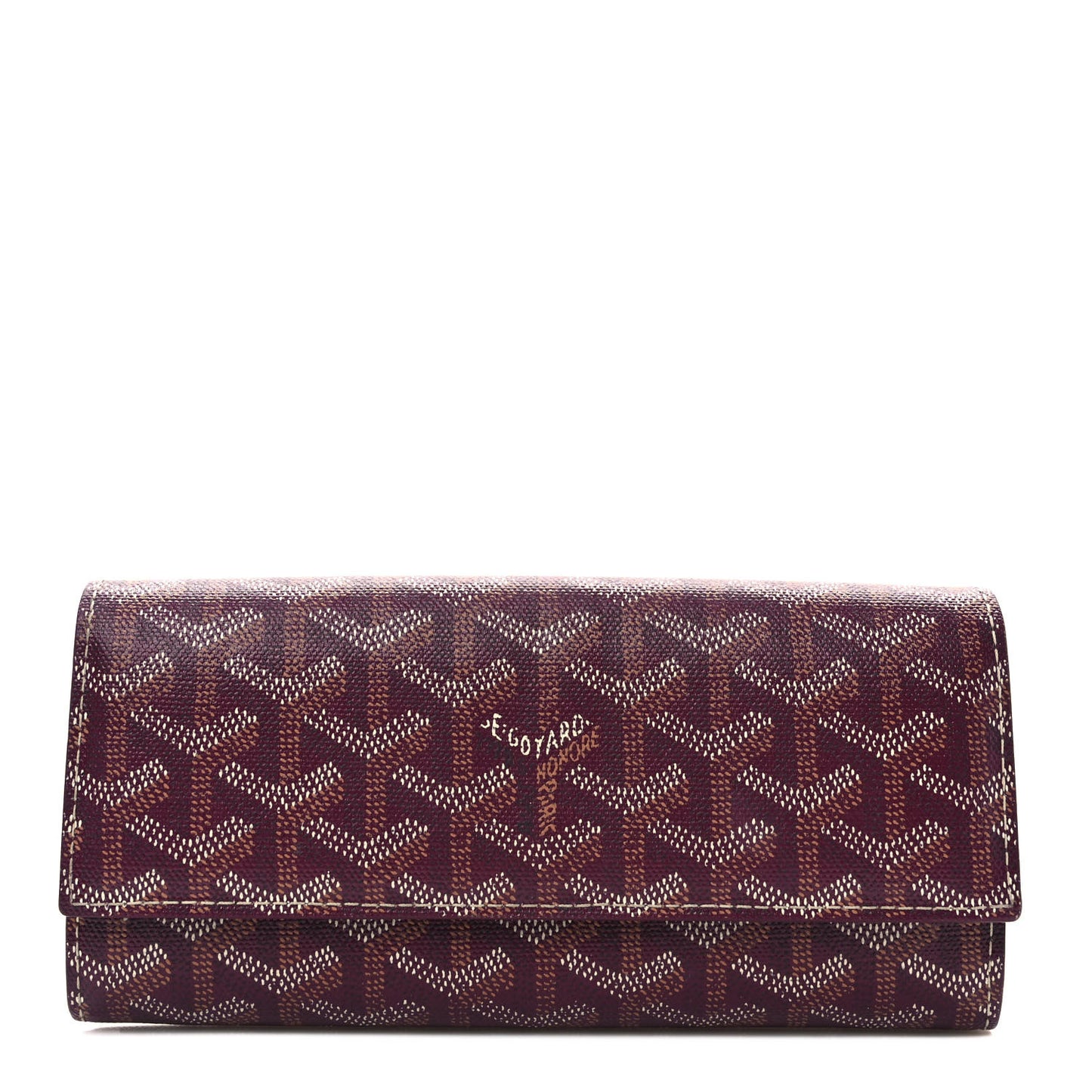 Goyardine Varenne Long Wallet Burgundy