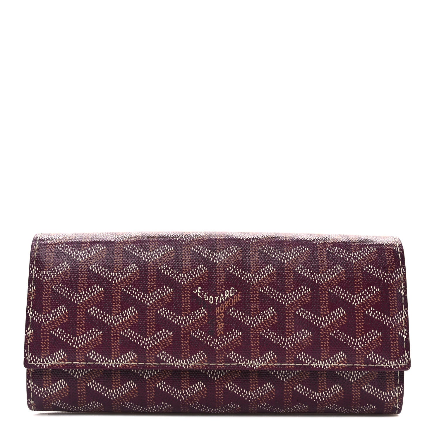 Goyard Goyardine Varenne Long Wallet Burgundy 1 of 7