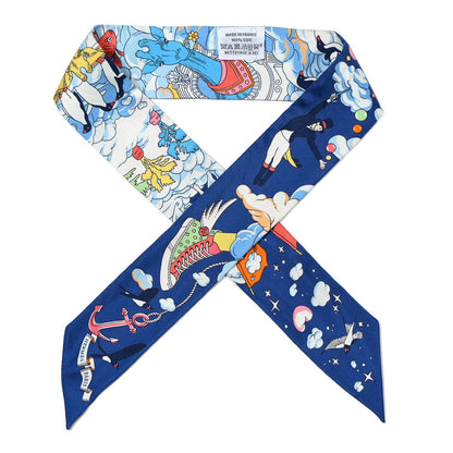 Hermes Silk Sur Mon Nuage Twilly Marine Clair Ciel 1 of 4