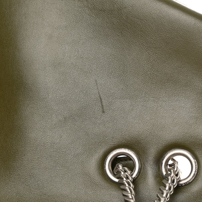 Saint Laurent Calfskin Y Quilted Monogram Medium Loulou Chain Satchel Military Olive 14 of 17