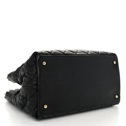 Chanel Calfskin Quilted Small Chain Me Tote Black 4 of 10
