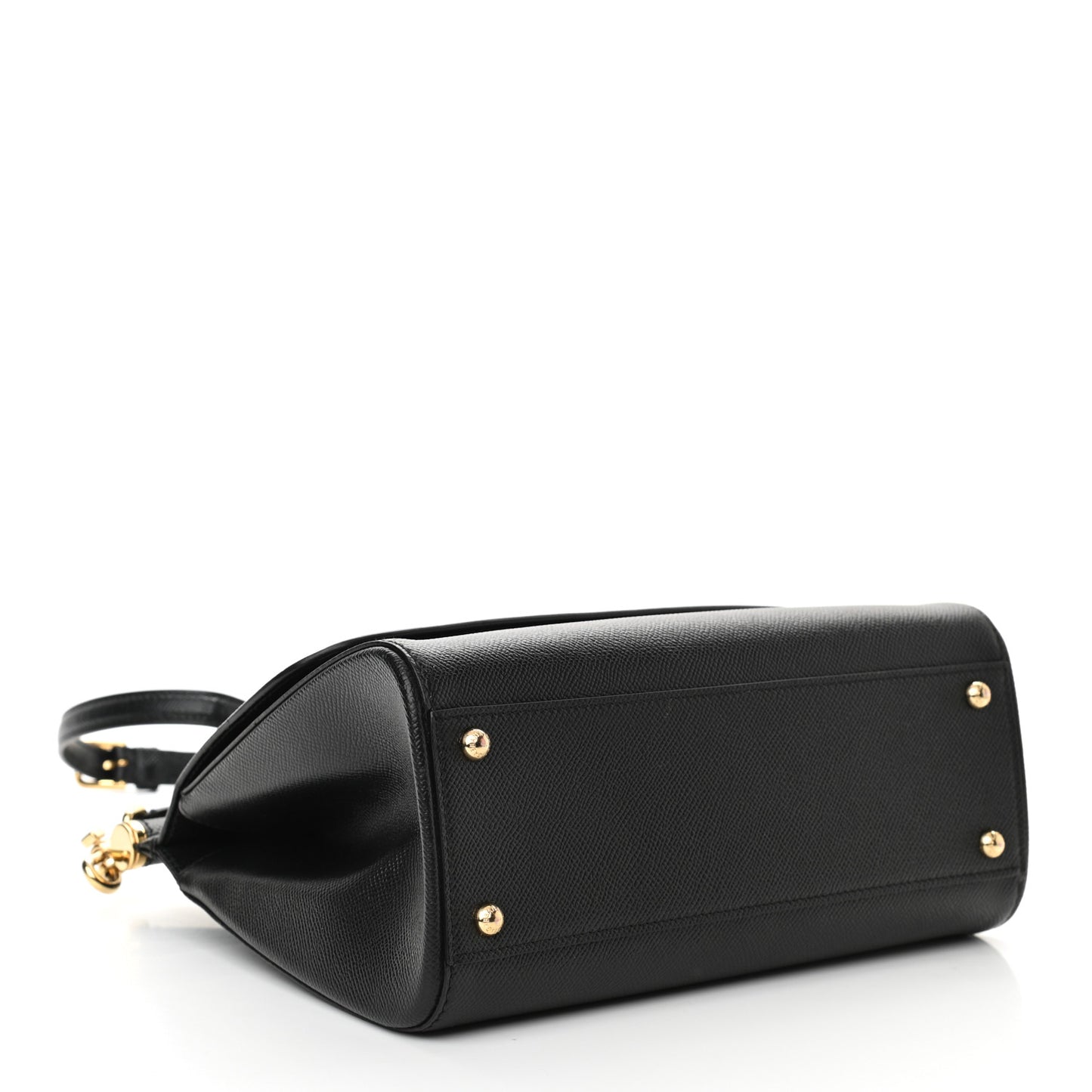 Dauphine Studded Medium DG Family Patch Miss Sicily Satchel Black