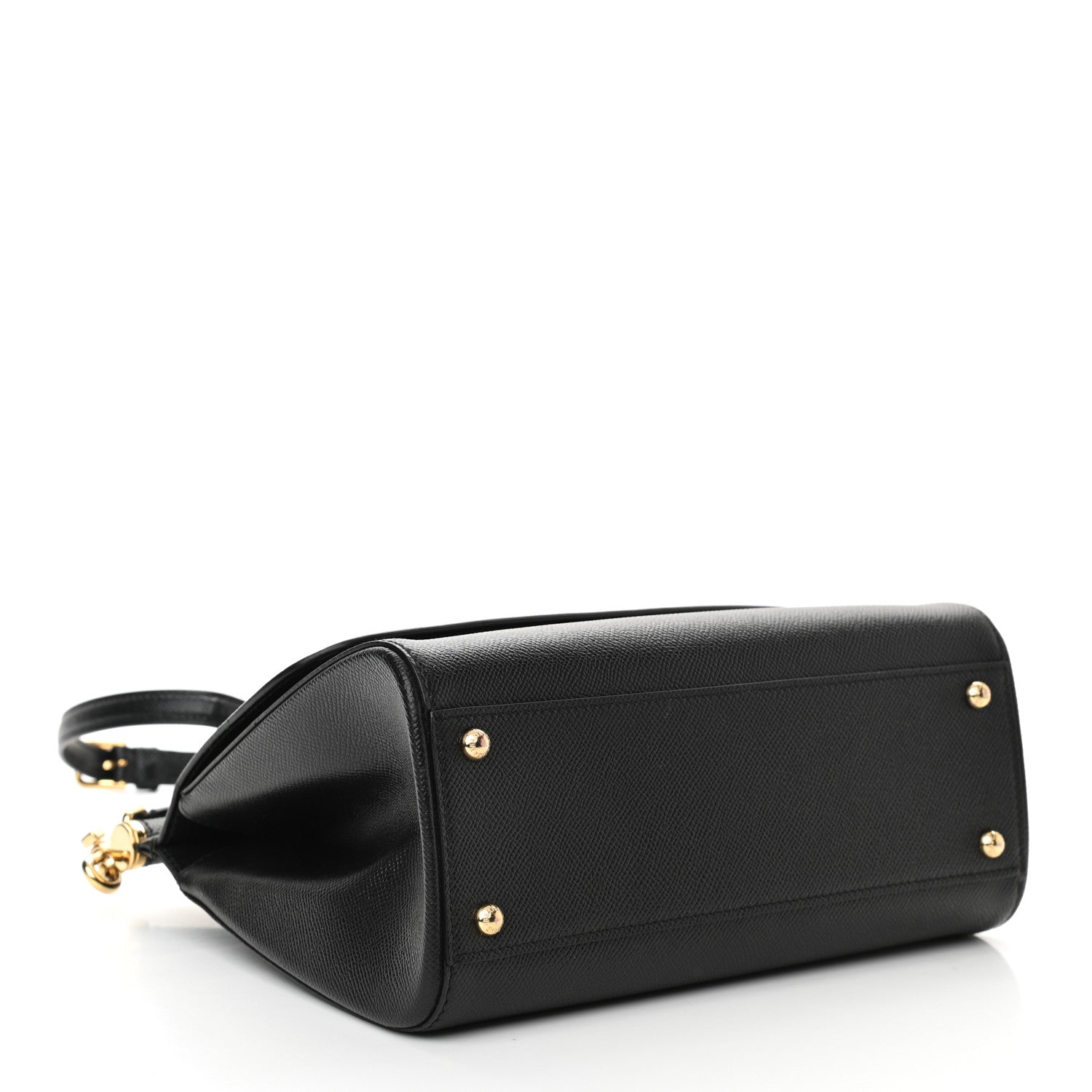 Dolce & Gabbana Dauphine Studded Medium DG Family Patch Miss Sicily Satchel Black 4 of 10